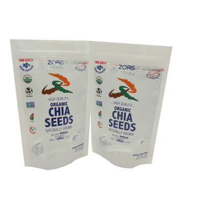 Serratura Chia Seeds Packing Bag Stand della chiusura lampo su stampa a colori su ordinazione