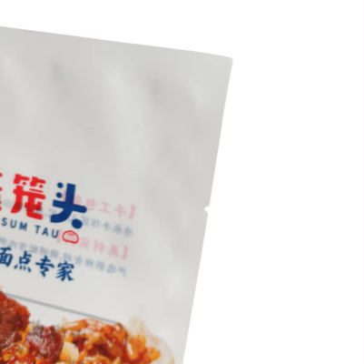 560g Sacchetto di carne bovina Siomai Matte Bianco Ghiacciato Sacchetto di sigillamento a tre lati Sacchetto di conservazione fresco surgelato
