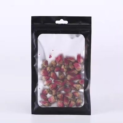 Imballaggio con chiusura a cerniera in plastica resistente agli odori nero opaco