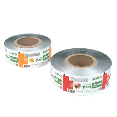 Stampa su misura Imballaggio automatico in sacchetto di qualità alimentare di plastica laminata di alluminio film a rotoli di foglio biscotti imballaggio alimentare