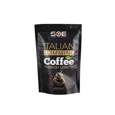 Logo personalizzato Standing Ricapribile Folio di alluminio Imballaggio di plastica Busta alimentare con cerniera Sacchetti Mylar di chicchi di caffè