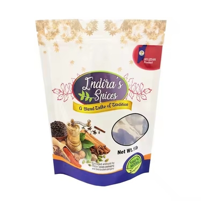 Sacchetti di imballaggio alimentare con cerniera chiusurabili Sacchetto stand up sacchetto personalizzato confezioni in polvere di spezie sacchetto di plastica
