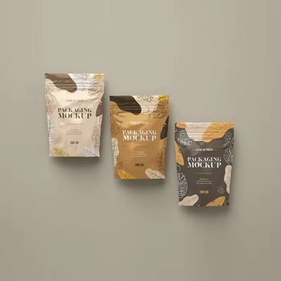 Imballaggio di qualità alimentare ri-chiudibile Borsa Stand Up Matt Superficie Borsa a cerniera con foglio di valvola Borsa da caffè a cerniera