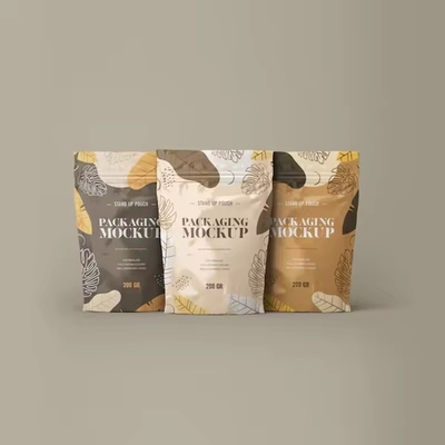 Imballaggio di qualità alimentare ri-chiudibile Borsa Stand Up Matt Superficie Borsa a cerniera con foglio di valvola Borsa da caffè a cerniera
