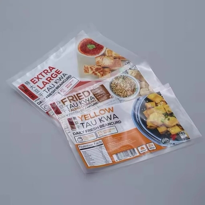 Borsa per imballaggio alimentare stampata su misura Borsa di sigillamento a tre lati Borsa di nylon Borsa per alimenti surgelati da ciambelle Gamberetti di pesce