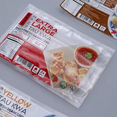Borsa per imballaggio alimentare stampata su misura Borsa di sigillamento a tre lati Borsa di nylon Borsa per alimenti surgelati da ciambelle Gamberetti di pesce