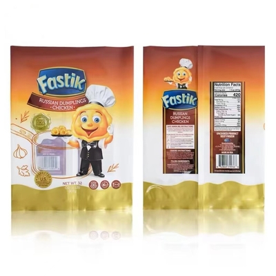 Imballaggio flessibile personalizzato con logo per il congelamento e la conservazione della freschezza è un sacchetto sigillato a tre lati