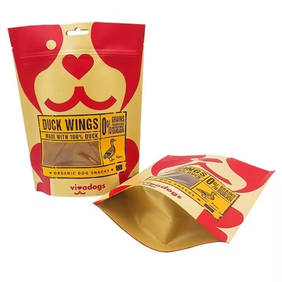 Borsa per imballaggio alimentare Stampa personalizzata carta kraft gravura stampa cerniera alto stand up sacchetto con finestra chiara