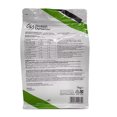 Proteine Attive Plus Aluminum Foil Bag Custom Printed Stand Up Whey Protein Powder Packaging Bags Bag con cerniera