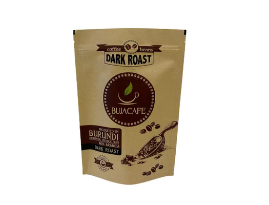 Compostabile Biodegradabile Standup Flat Bottom Kraft Paper Food Packing Zipper Bag Custom Printed Coffee Bag With Valve