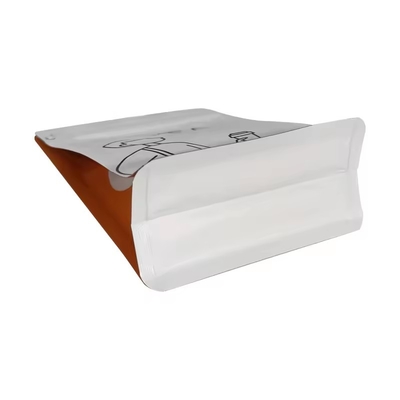 Riciclabile Custom stampato fondo piatto 250g 1Lb Fagioli di caffè sacchetti Valvola lato Gusset lato imballaggio