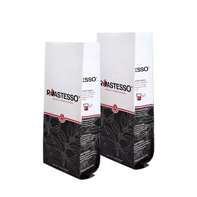 Fabbrica biodegradabile personalizzata all'ingrosso carta kraft fagioli di caffè Gusset laterale sacchetto di imballaggio sacchetto nero