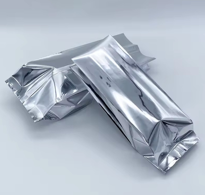 Gloss Silver Aluminum Foil Laminated Heat Seal Reverse Sealing Side Sealing Gusset Food Packaging Pouch Sacchetti di caffè