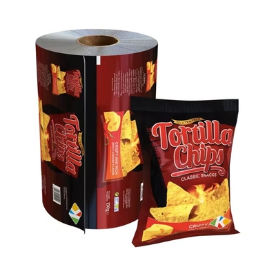 Film di imballaggio alimentare stampato su misura in foglio di alluminio/sacchetto laminato di plastica per imballaggio film di plastica per snack