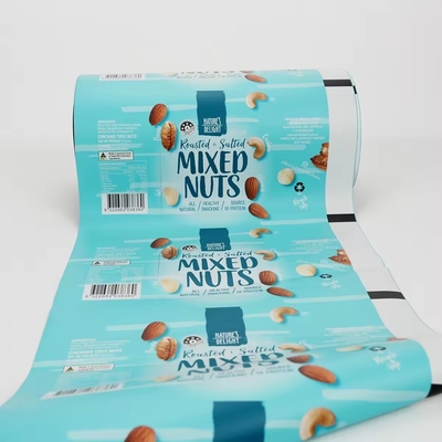 Film a rotolo stampato personalizzato per noci frutta secca snack e cibo macchine di imballaggio automatiche