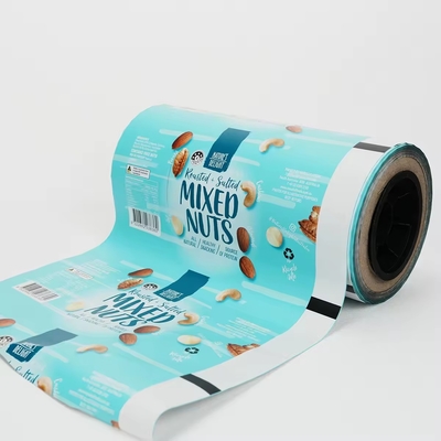 Film a rotolo stampato personalizzato per noci frutta secca snack e cibo macchine di imballaggio automatiche