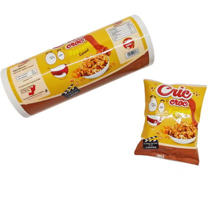 Imballaggio stampato in plastica Sacchetto di laminazione a caldo Busta per snack alimentari BOPP PET Aluminio CPP PE Patata a chip film sigillato rotolo
