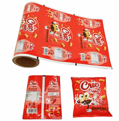 Imballaggio stampato in plastica Sacchetto di laminazione a caldo Busta per snack alimentari BOPP PET Aluminio CPP PE Patata a chip film sigillato rotolo