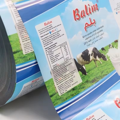 Imballaggio alimentare a rotoli di pellicola di plastica di alluminio laminata flessibile per latte, spezie, polvere di imballaggio, tè, zucchero, pellicola di sigillamento