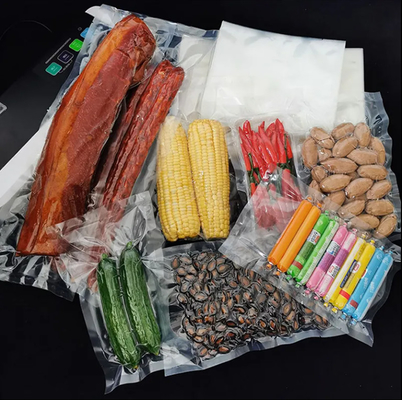 Ingrosso Borsa di imballaggio a vuoto a compressione stampata su misura Borsa di sigillo a vuoto Borsa di plastica per alimenti
