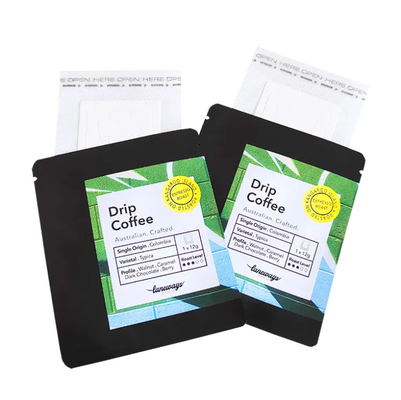 Digitale stampato 3 lati sigillato Flat sacchetto sacchetto per filtro di caffè a goccia imballaggio ascensione orecchio sacchetto di caffè