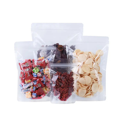 PET trasparente Zip Lock sacchetti di plastica Mylar sacchetto Ziplock Stand Up cibo Spezia polvere sacchetto di imballaggio