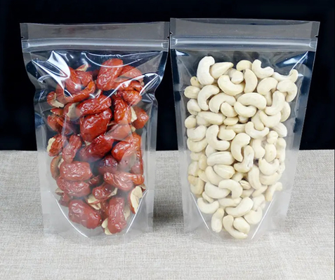 PET trasparente Zip Lock sacchetti di plastica Mylar sacchetto Ziplock Stand Up cibo Spezia polvere sacchetto di imballaggio