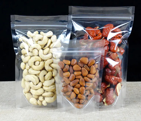 PET trasparente Zip Lock sacchetti di plastica Mylar sacchetto Ziplock Stand Up cibo Spezia polvere sacchetto di imballaggio