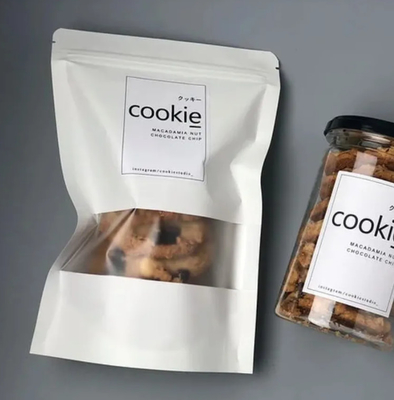 Chips a prova di umidità odore biscotto snack cibo sacchetto di carta Kraft Stand Up Zip Lock sacchetto per il caffè sacchetto di imballaggio
