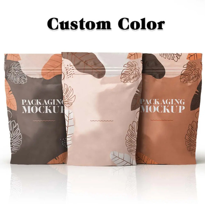 Chips a prova di umidità odore biscotto snack cibo sacchetto di carta Kraft Stand Up Zip Lock sacchetto per il caffè sacchetto di imballaggio