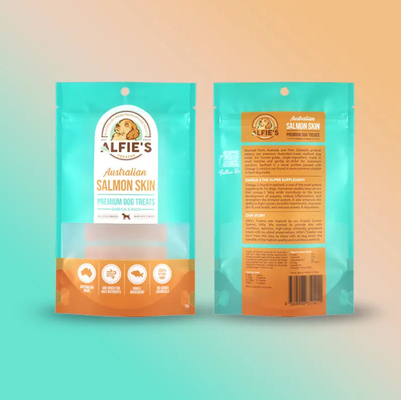 Disegno personalizzato Imballaggio Cerniera Borsa di plastica Imballaggio Borsa Logo Pet Snack Food Dog Treat Cat Plastic Pet Snack Bag