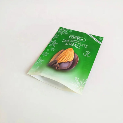 Stampa su misura Sacchetto a schiena con cerniera Confezione di noci di plastica Snack Mandorle Noci di cashew Sacchetti di imballaggio