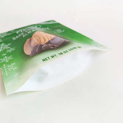 Stampa su misura Sacchetto a schiena con cerniera Confezione di noci di plastica Snack Mandorle Noci di cashew Sacchetti di imballaggio