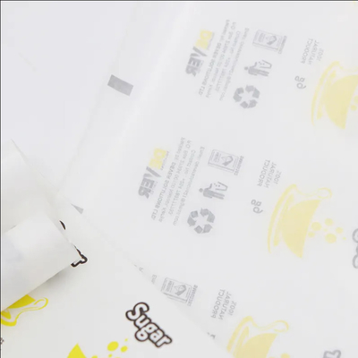 Ingrosso imballaggio alimentare in plastica su misura film laminato a rotoli di carta zucchero sacchetto di carta imballaggio automatico in vendita