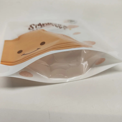 Sacchetti di imballaggio di biscotti in plastica stampati su misura con ziplock, patatine di pianta e sacchetti di biscotti