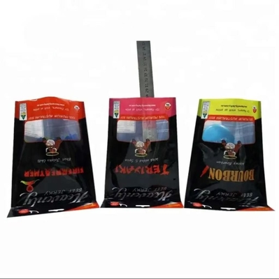 Sgombero a vuoto riutilizzabile stampato su misura Chiusura a cerniera snack cibo carne di manzo sacchetti di imballaggio