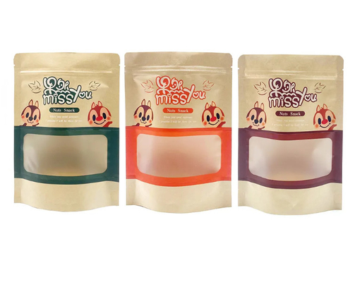 Doypack personalizzato Stand Up Top Zipper Frutta secca Pacchetto alimentare Borsa di arachidi e noccioline Borsa di pino Arachidi miscelati Cashew Nuts Imballaggio