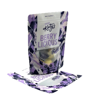 PET riciclabile Mylar Ziplock Stand Up Pocket Bag Erbe verdi foglie sciolte Negro Caffè Doypack Sachet Matcha Tea Bag