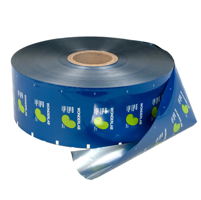 Rollo di imballaggio in foglio di alluminio Film di plastica Imballaggio automatico Film stratificato Snack Caramelle Biscotti Patatine Patatine Frittate Film in sacchetto