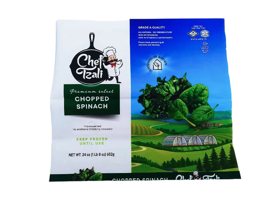 Borsa di vuoto sigillata termicamente con logo personalizzato per frutta congelata verdura latte zucchero cibo per animali domestici gelatina imballaggio alimentare