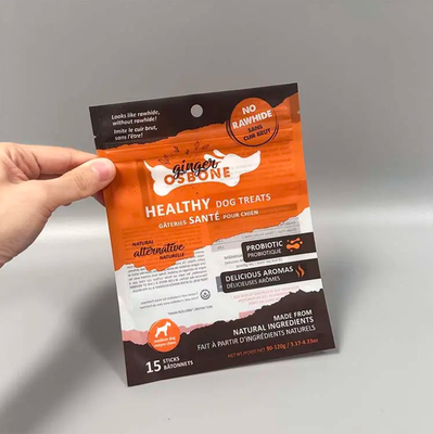 Stampa personalizzata sigillo a 3 lati sacchetto trasparente cibo per cani gatti snack sacchetto imballaggio sacchetto Mylar