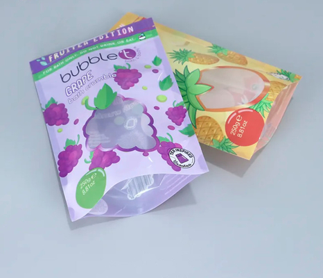 Tasse di imballaggio in plastica a chiusura a chiusura a chiusura a chiusura con vetrina chiara per lo scrub del corpo e per l' imballaggio di sali da bagno
