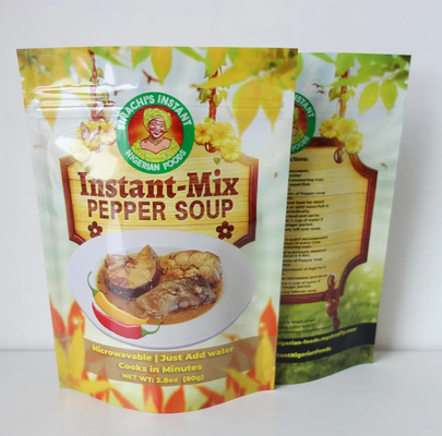 Imballaggio alimentare sigillabile personalizzato Stand Up Logo Stampa Zip Sacchetto alimentare in plastica