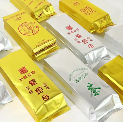 Disegno personalizzato Stampa di foglio di alluminio Mylar Stand Up Bag Hot Seal Side Gusset Bag Food Tea Coffer Packaging Bag Bag With Logo