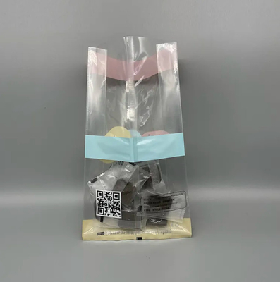 Segno posteriore personalizzato Borsa trasparente laterale Gusset Quad Sigillo Stand Up Nut Nut Snack Caramelle Sigillo a otto lati sacchetto di plastica trasparente