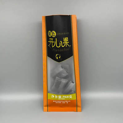 Segno posteriore personalizzato Borsa trasparente laterale Gusset Quad Sigillo Stand Up Nut Nut Snack Caramelle Sigillo a otto lati sacchetto di plastica trasparente