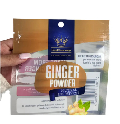 Sacchetto stampato su misura con sigillo laterale laminato 3 sacchetti di plastica con spezie condimenti sacchetto commestibile confezionamento ziplock sacchetto Mylar