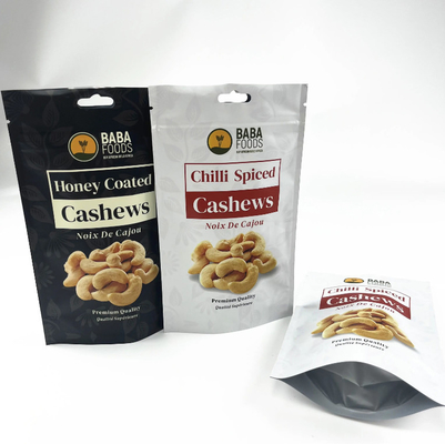 Esemplari gratuiti Sacchetti di stampa digitale Mylar Bag Zipper Proof Odor Nut Cashew Packaging Bag Matte Surface Doypack Per Noci