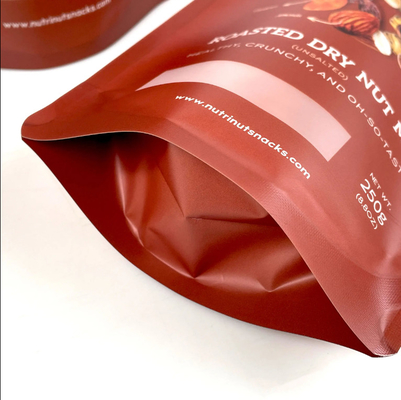 Borse stampate su misura in foglio di alluminio Biscotti Noci Tè Caffè Imballaggi alimentari Zip in plastica Borse a sbarco