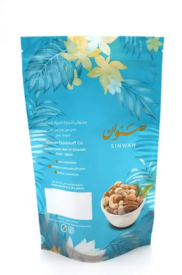 Sacchetti di plastica personalizzati Sacchetto di imballaggio alimentare Sacchetto di plastica di alluminio Mylar Zipper Ziplock Sacchetto Stand Up Sacchetto Doypack Per Noci Snack